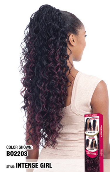 MODEL MODEL Drawstring  Synthetic Ponytail Intense Girl-2- Sareya Beauty - Calgary hair store